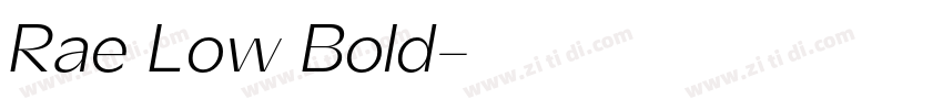Rae Low Bold字体转换
